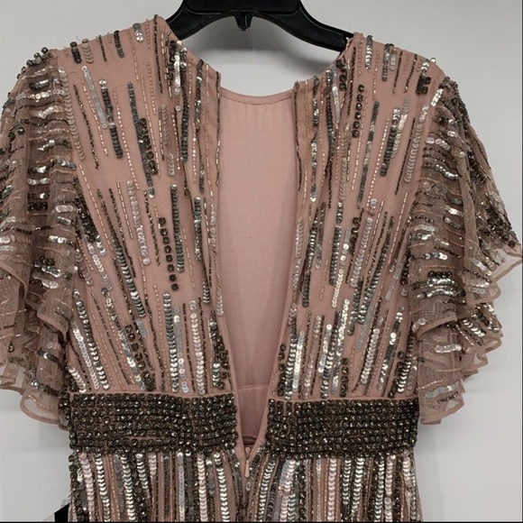 Mac Duggal Dress 93582 Embellished Full Length Layered Sleeve Gown - Picture 14 of 15